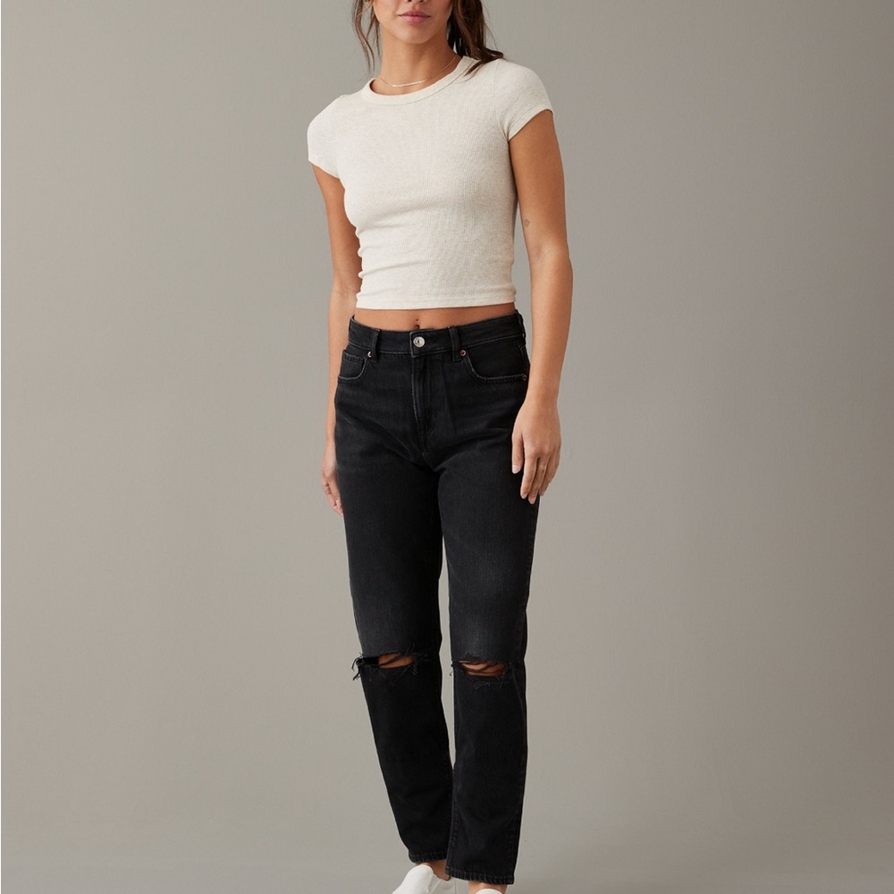 American Eagle Outfitters Black Straight Leg Jeans